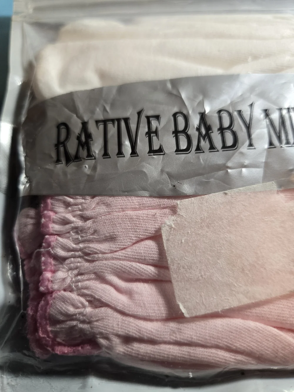 Rative Baby Mittens Pink And White New Open Pack 100%cotton